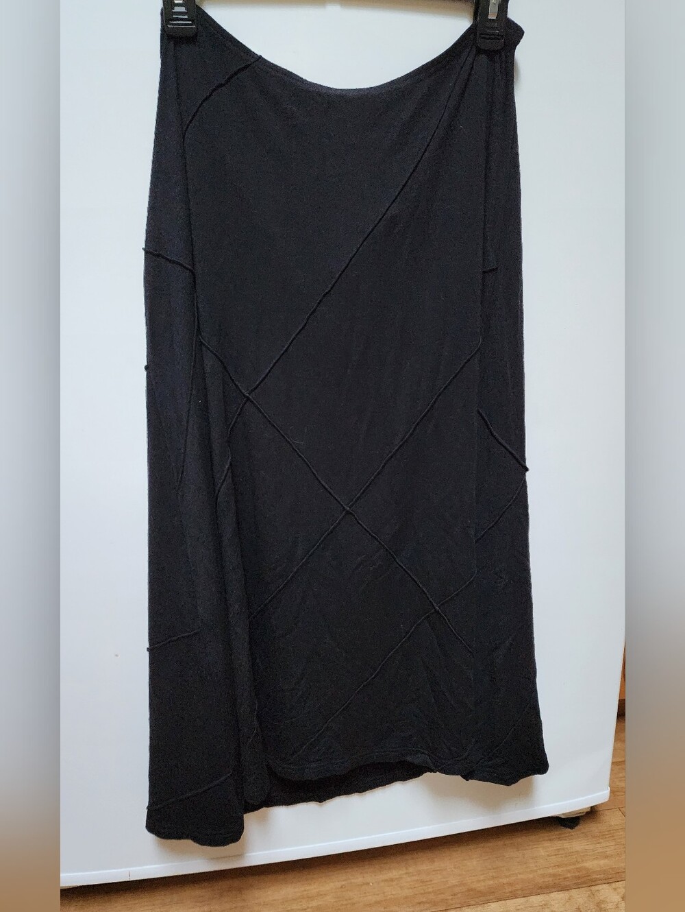 Isabella Bird Women's Black Full Skirt Size LP Viscose Blend 33" Made in Turkey